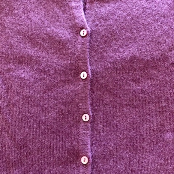 Caslon Women's Button-Down Cardigan, 100% Cashmere, Purple, 3/4 Sleeves, Size XS - Picture 4 of 4
